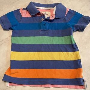 Mini Biden colorful  Striped Kids Polo Shirt